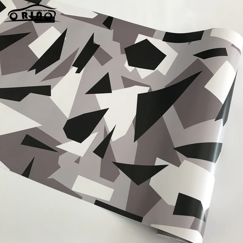 Black Grey White Vinyl Wrap Sticker-3