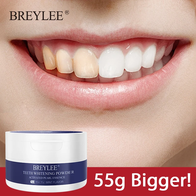 

BREYLEE Teeth Whitening Powder Pearl Teeth Cleaning Whitening Fresh Mouth Toothpaste Remove Plaque Stains Dental Tool Teeth Care
