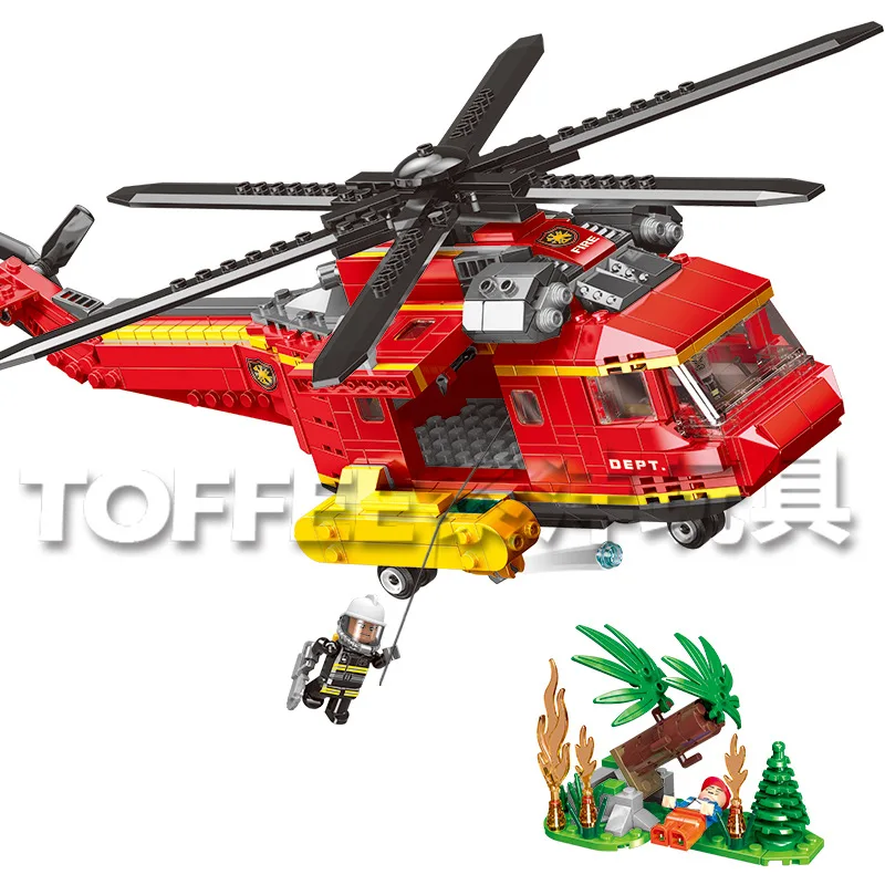 

XINGBAO 14001-06 Flame Pioneer Firefighting Command Car City Firefighting Series Educational Inserted Building Blocks