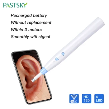 

1.0MP Ear Canal Endoscope Wireless Visual Spoon 5.5mm Camera Otoscope Earpick Ear Cleaning Tool