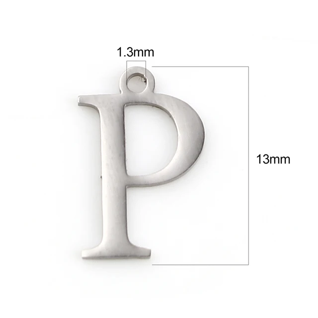 Fashion 304 Stainless Steel Charms Silver Color Greek Alphabet Pendants for Women Necklace Earring Jewelry Accessories Gifts Style Q