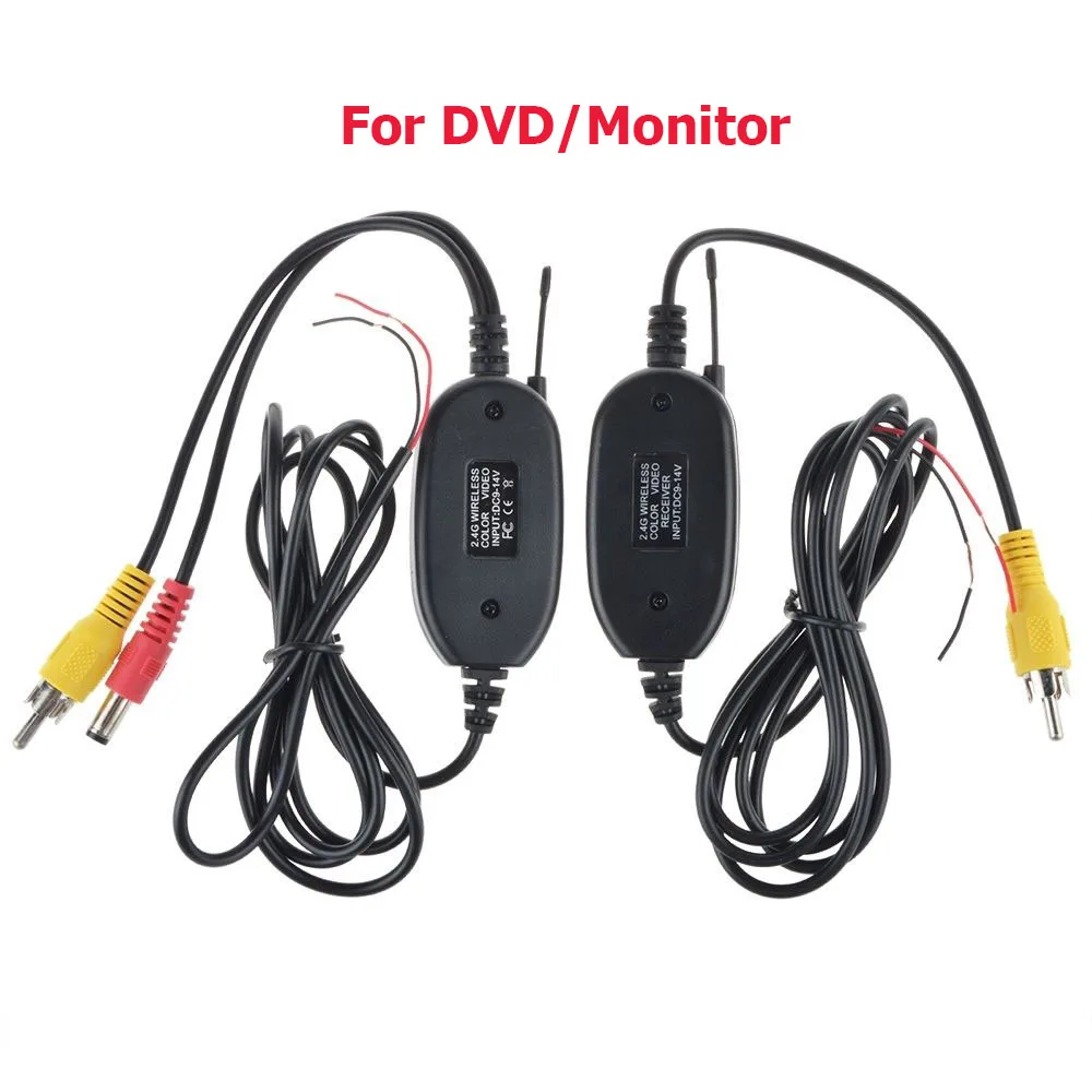 2,4 ГГц беспроводной RCA видео передатчик приемник комплект для автомобиля DVD монитор gps заднего вида CCD камера заднего вида