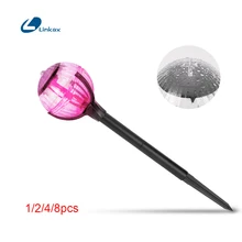 С питанием от солнечной энергии плавающий шарообразный лампа 1/2/4/8 шт. Водонепроницаемый бассейн Озеро Украшения Бассейн светильник RGB+ теплый желтый светильник Инж