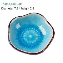 

1 PC Creative ceramics seasoning small dish Round Polygon square Japanese style color sauce sauce dish seasoning plate