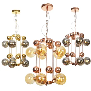 

Modern Art 220v Led Chandelier Gold Chandelier Light Fixtures Chandeliers Lamps Ceiling Grape Bubbles Retro Chandelier Lighting