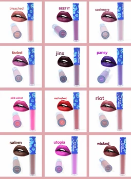 

12PCS/LOT Lipgloss Liquid Lipstick Waterproof Nude Matte Lipstick Velvet Glossy Lips Gloss Lipstick Lip Balm Sexy Red Colors