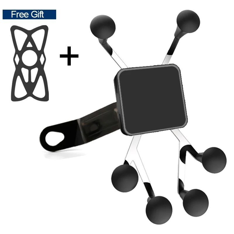 car vent phone holder Univerola Motorcycle Phone Mount Cell Smartphone Holder for Rearview Mirror with 360 Rotate Holder for GPS Motorcycle Support flexible phone holder Holders & Stands