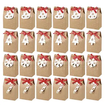 

12/24Pcs Chocolate Bags Storage Bags Lovely Stylish Candy Boxes Food Bags for Shop