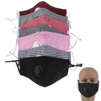 

Breathing Valve Mask With Insert Filter Respirator Washable Reusable Masks Cotton Mouth Muffle For Cycling Mask