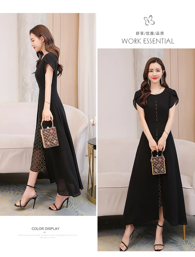 קיץ בציר 4XL בתוספת גודל Boho ארוך שמלה קיצית 2020 מוצק מזדמן חוף Midi שמלת קוריאני נשים Bodycon שחור המפלגה מקסי vestido