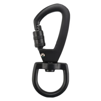 

Multifunctional D-type Buckle For Outdoor Climbing Keychain Pet Leash Auto Locking Carabiner With Swivel Rotating Ring