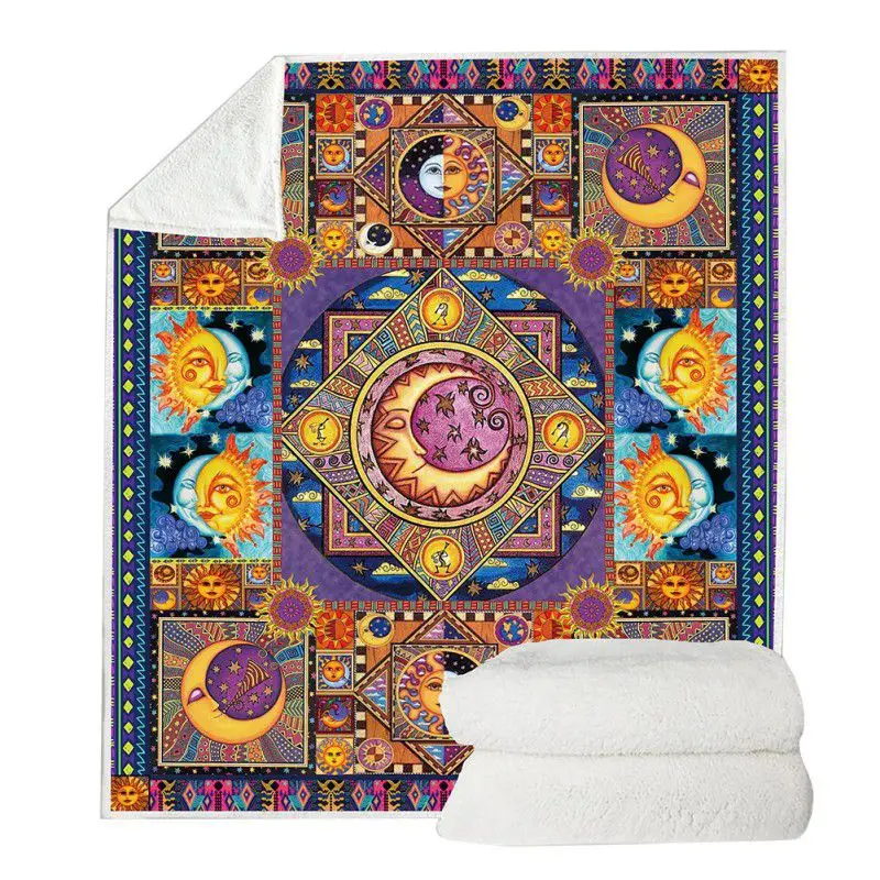 B Домашнее полотенце с абстрактным принтом художественное изысканное одеяло двойное бархатное красивое детское одеяло для взрослых - Цвет: B