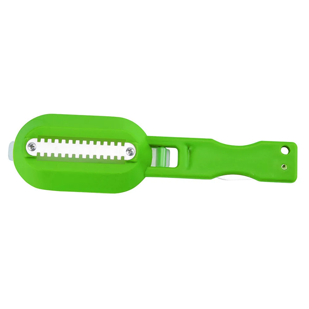 Safe Durable 1PC Fish Scale Scraper New Practical Useful Tool Fish Scale Remover Scaler Scraper Cleaner Kitchen Tool Peeler - Цвет: Green