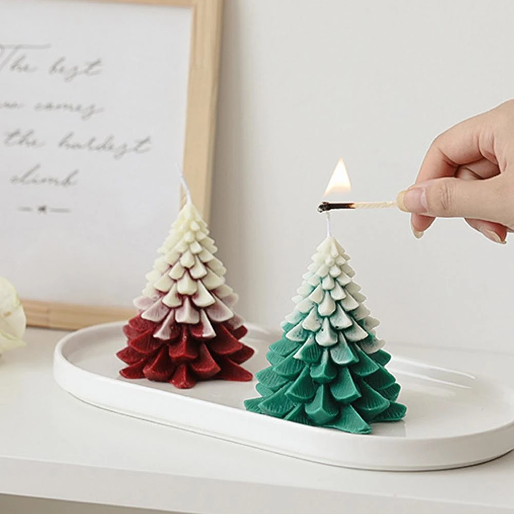 2022 Christmas Tree Scented Candle Scene Decoration Scented Candle Gift Box Christmas Tree Candle|Candles| - Aliexpress
