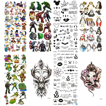 

Fake Tattoo Women Water Proof Body For Kids Sleeves Woman Temporary Paper Girls Sticker Tatoo Waterproof Tatto