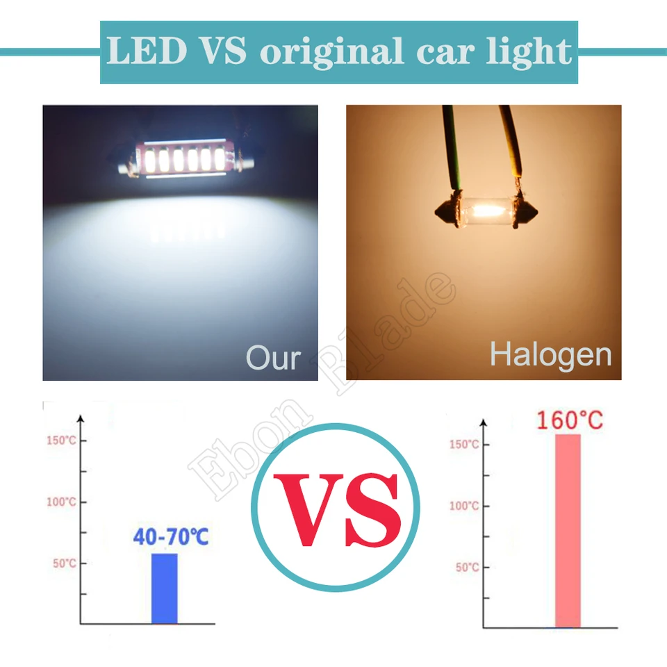 AUTOLUXE C5W Bulbs Set of 4 Festoon LED 200 Lumens 6000K Super Bright Crisp White for Car Interior Lights Dome Lights Number Plate Lights (36MM AUTOLUXE C5W Bulbs Set of 4 Festoon LED 200 Lumens 6000K Super Bright Crisp White for Car Interior Lights Dome Lights Number Plate Lights (36MM