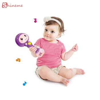 

Funny Toys 12 Animal Style 1 Pcs Baby Colorful Plastic Handbell Rattle with Musical Baby Toy for Newborn Boy Girls Gifts