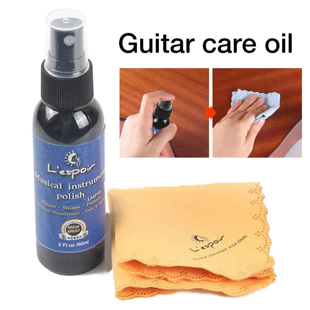 50ML Guitar Fingerboard Nursing Oil Fretboard Lemon Oil with Cleaning Cloth  Set Universal Guitar Ukulele Bass Care Accessories - AliExpress