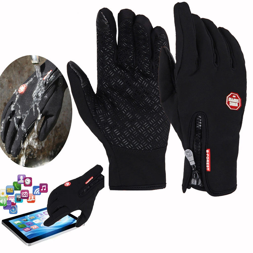 Зимние перчатки с сенсорным экраном, перчатки для мужчин, теплые ветрозащитные модные классические перчатки, черные, синие, розовые мужские