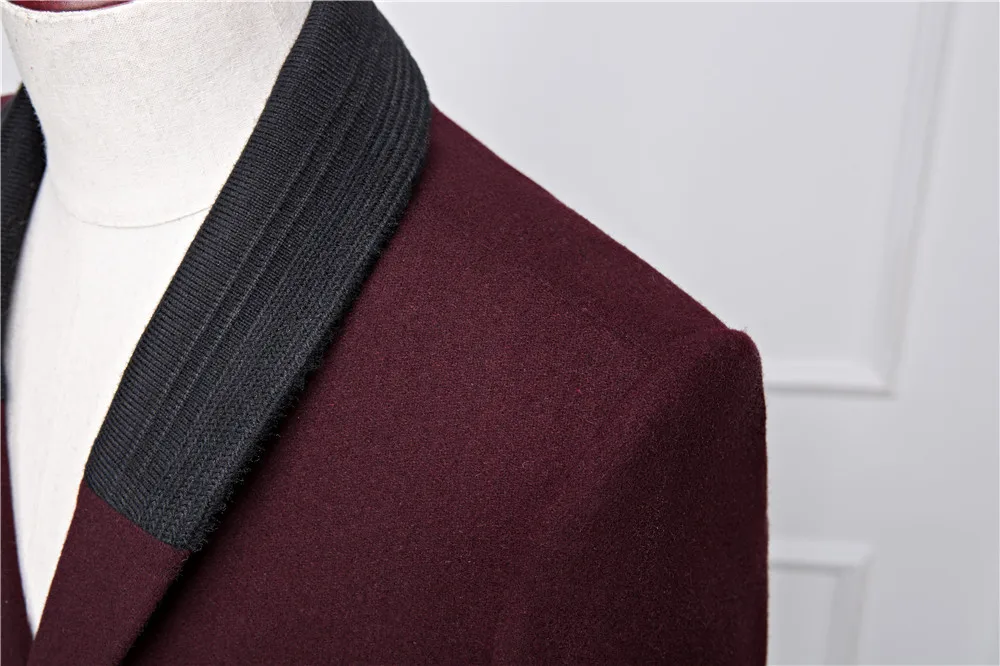 Осень/зима мужские теплые шерстяные куртки блейзер Пальто мужские деловые модные тонкие простые шерстяные куртки кашемировая ветровка