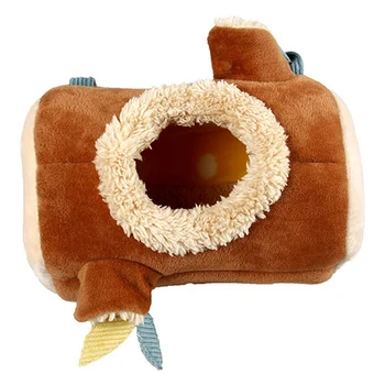 

Creative Small Pet Hamster Bed Tree Stump Shape Warm Winter Mole Tunnel Small Animal Hanging Bed Hamster Nest Pet Warm House