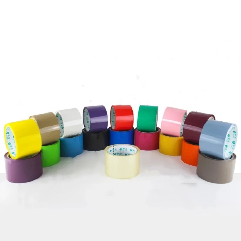 Colored Adhesive Tape OPP Carton Sealing Red Blue Yellow Green Purple Pink Black White Multicolor