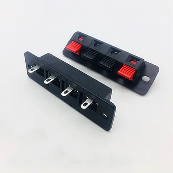 

2pcs Plastic 4 Positions Connector Terminal Push In Jack Spring Load Audio Speaker Terminals Breadboard Clip