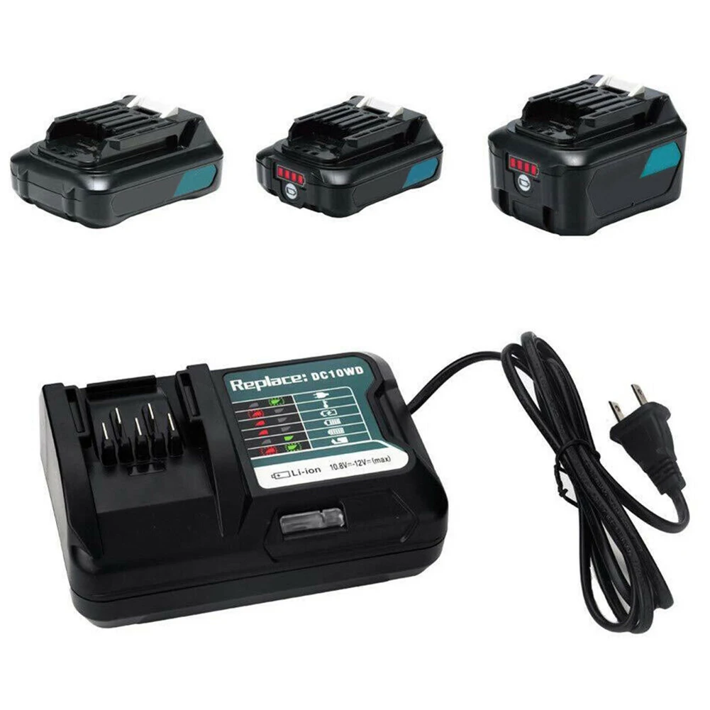 Battery Charger Practical Replacement Black Plastic Protection Accessories Charging Current Home Fast Power Tool For Makita