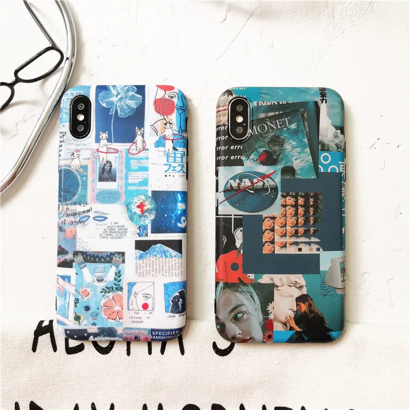 LEMONCOVER Literary чехол для iPhone X XS MAX XR 8 7 6 6S Plus Чехлы Роскошные 7Plus 8Plus матовая Ретро