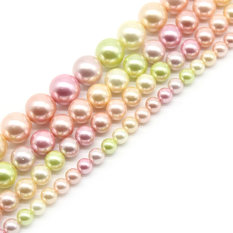 

Natural Light Yellow Freshwater Pearls Round Beads Loose Spacer Beads For Jewelry Making DIY Bracelet Necklace 15inches Strands