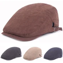 Мужские газетные кепки для вождения Гольф таксисты шляпы хлопок берет Регулируемая одноцветная шляпа