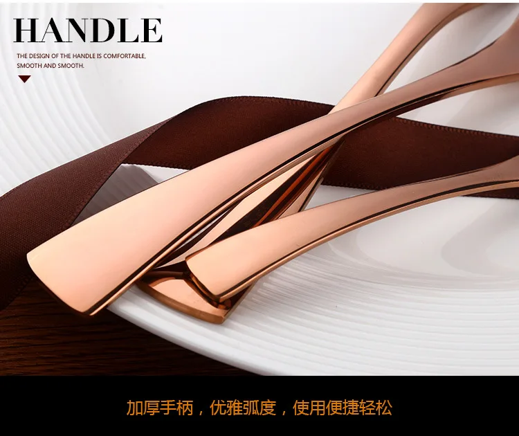 High Quality Stainless Steel Knife, Fork And Spoon Tableware Hotel Knife And Fork Western Food Black And Golden Knife And Fork F