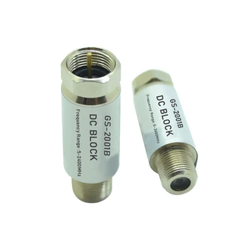 

Satellite dc block sma DC Block Attenuator DC-50V 75ohm blocker Connector Stainless Steel Connectors F Type female sma connector