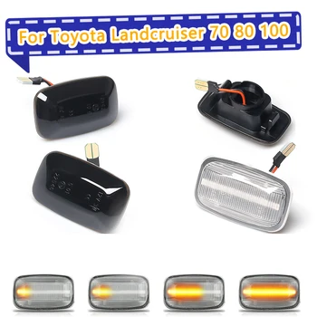 

1Pair 12V Flowing Turn Signal Light Side Repeater Dynamic LED Side Marker fender Lights For Toyota Landcruiser 70 80 100 Series