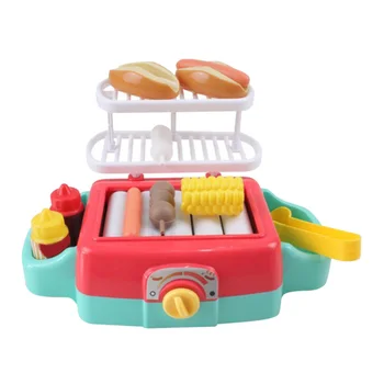 

Mini Cookware Preschool Role Play Barbecue Grill W/ Lights BBQ Cooking Toys