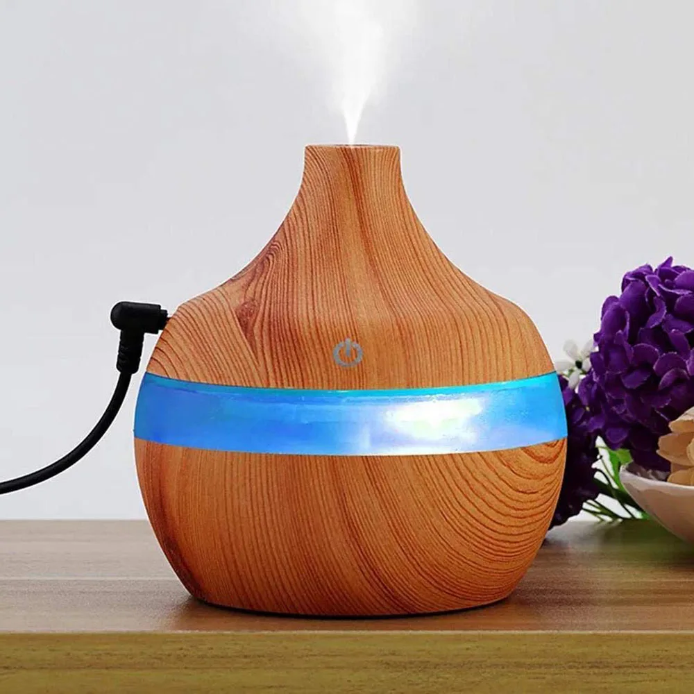 

300ml Ultrasonic Humidifier Purifier LED Essential Oil Diffuser 7 Color incense burner air vaporizer air freshener spray