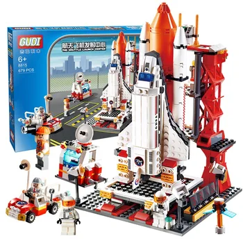 

City Spaceport Space The Shuttle Launch Center 679Pcs Bricks Building Block Educational Toys For Children Lepining 8815