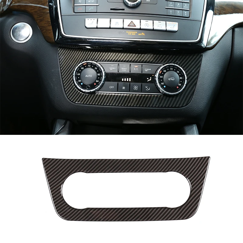 

For Mercedes Benz ML GLE GL GLS Class W166 X166 ABS Central Control Air Outlet Vent Decorative Frame Trim Carbon Fiber 1 Pcs