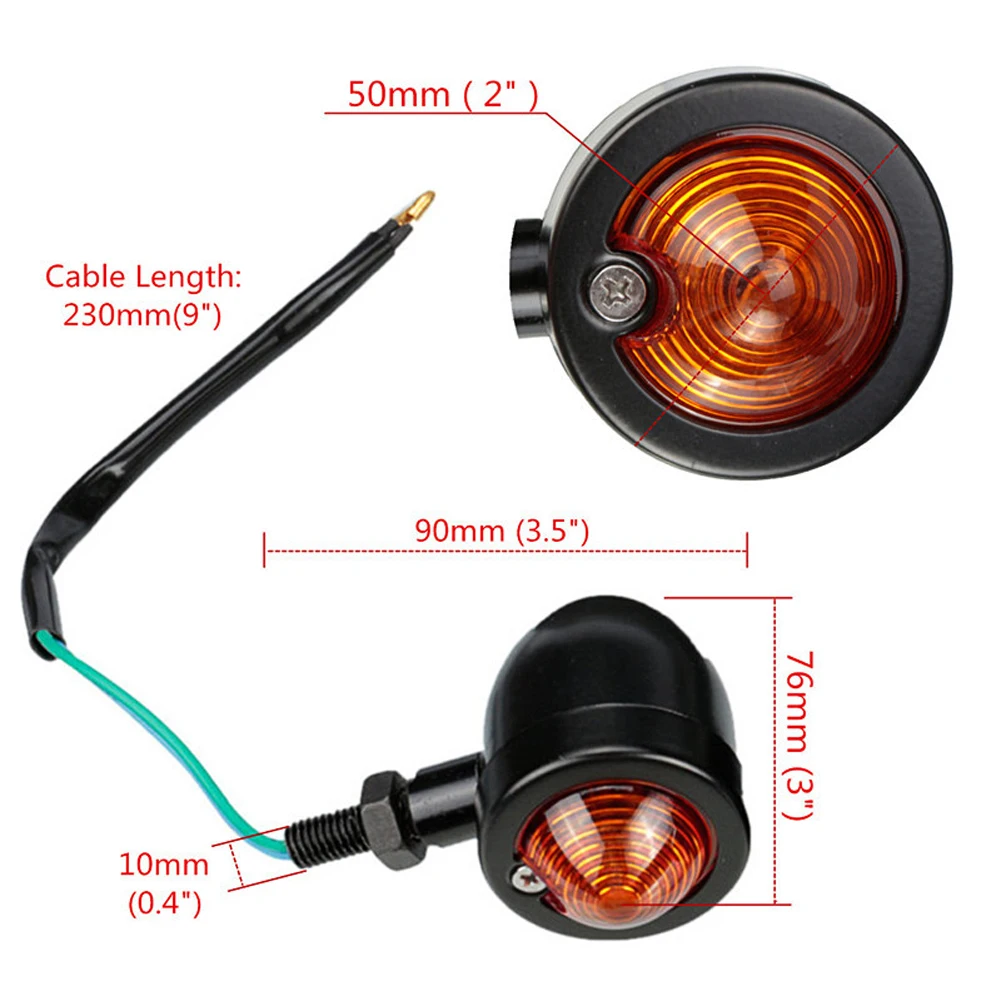 1 пара 12V мотоцикл светодиодный Поворотная сигнальная лампа из черного хрома sheration мигающий светильник s для Cafe Racer Sportster мотоцикл светильник
