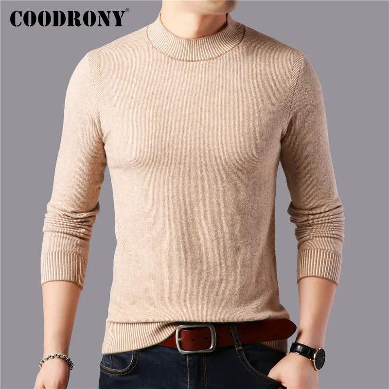 COODRONY Brand Winter Sweater Men Fashion O-Neck Pull Homme Thick Warm Cotton Pullover Men Knitwear Sweaters Jersey Hombre 91129