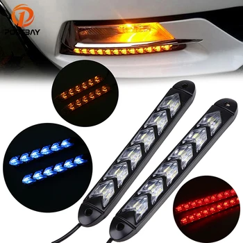 

POSSBAY Car Sequential Flowing Turn Signal Light Arrow Daytime Running Lights Flexible LED Knight Rider Strip DRL Headlights
