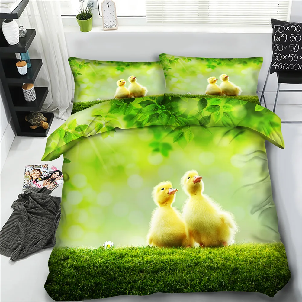 Softyellowducklingsbeddingforchildren46pcswhitegoosecute