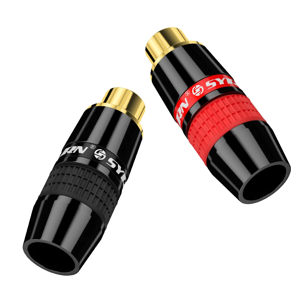 Высококачественный золотой разъем RCA для аудио и видео адаптер Hi Fi DIY кабеля