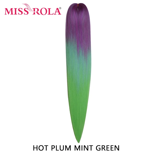 Miss Rola 22 Inch 60G Kanekalon Hair Synthetic Jumbo Braid Yaki Straight Hair Extension Pink Blonde Twist Braid Bulk Wholesale M#33