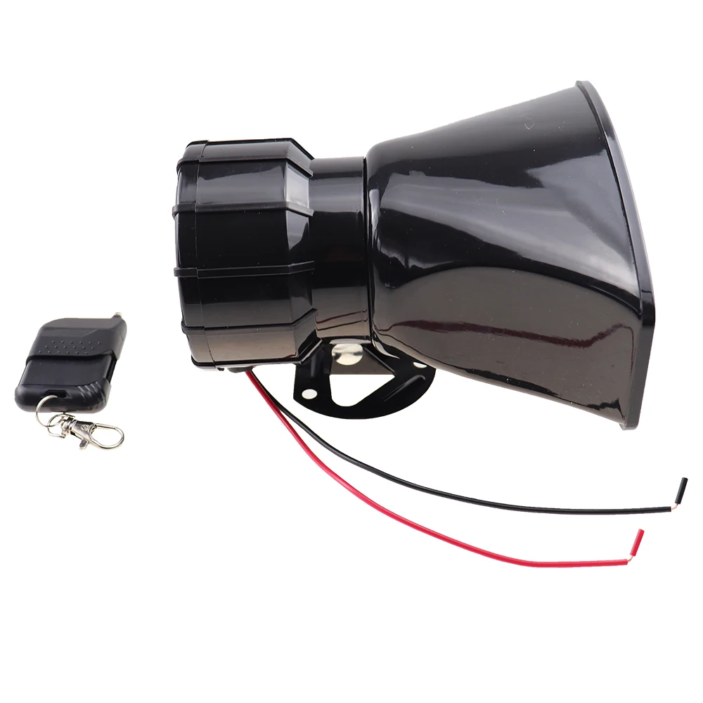 12V DC 7 Tones Sounds Wireless Electronic Siren Vehicle Truck Car Horn Warning Alarm Loudspeaker Police Fire Accessories