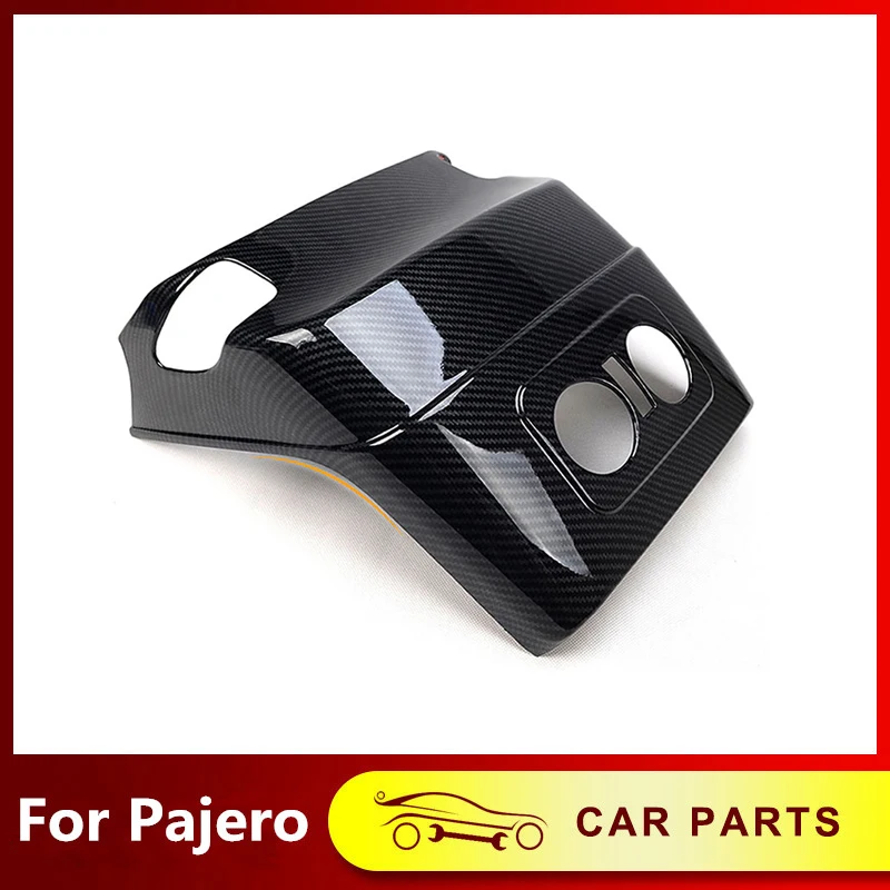 fit-for-mitsubishi-pajero-2007-2021-carbon-fiber-color-anti-kick-plate-for-air-outlet-cover-of-air-conditioner-decorative-panle
