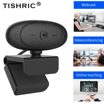 

TISHRIC USB Webcam 1080P Web Camera With Microphone Web Camera For Computer Webcam Autofocus Webcam Full HD Web Camera 1080P
