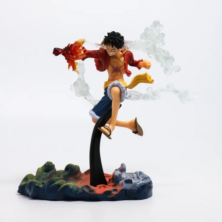 

Anime One Piece Straw Hat Pirates Group Captain Modeling King Second Gear Fire Fists Luffy Boxed Garage Kit Model