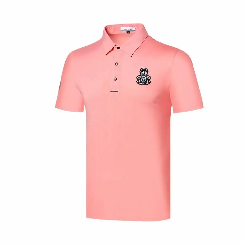 Мужская спортивная одежда для гольфа с коротким рукавом для гольфа с отворотом Спортивная дышащая рубашка для гольфа