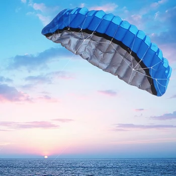 

Double-line Rainbow Pattern Paraglider Soft Sorts Kite for water surfing Outdoor Play Set Nylon Kite Kite Braided Line